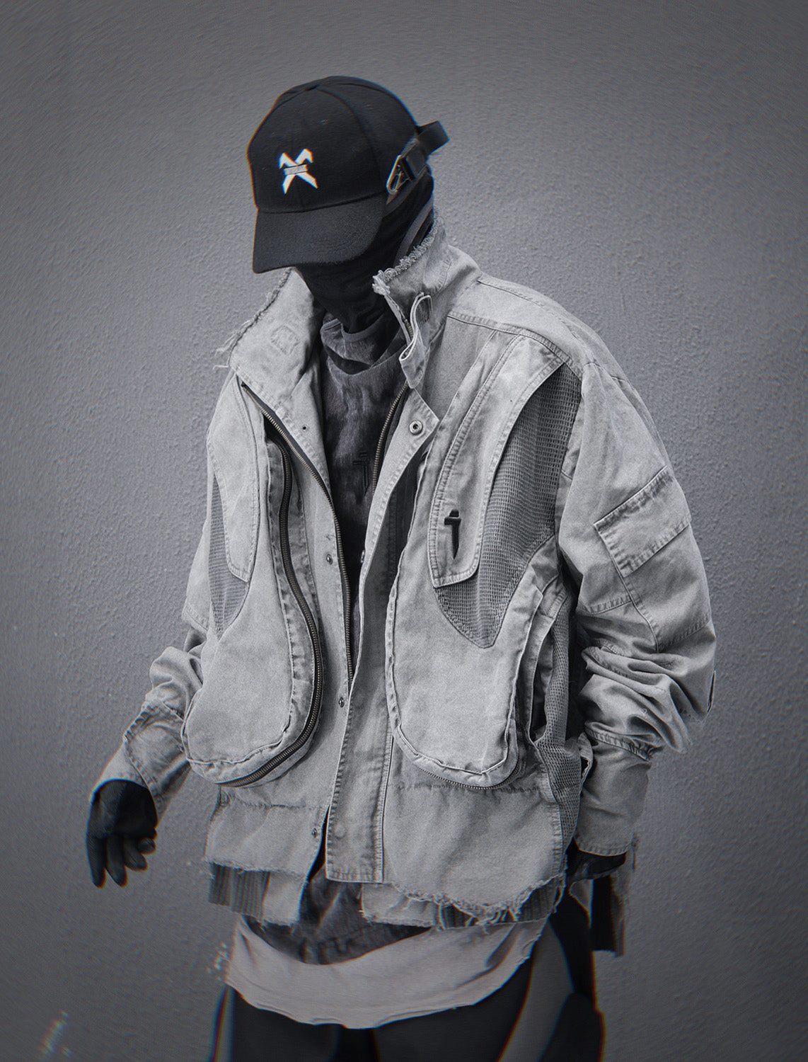 HiJ41 Graue Cyber IX Jacke
