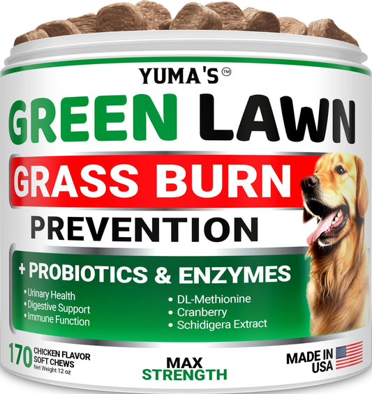 Green Lawn Chews for Dogs Urine Neutralizer Probiotics & Digestive Enzymes
