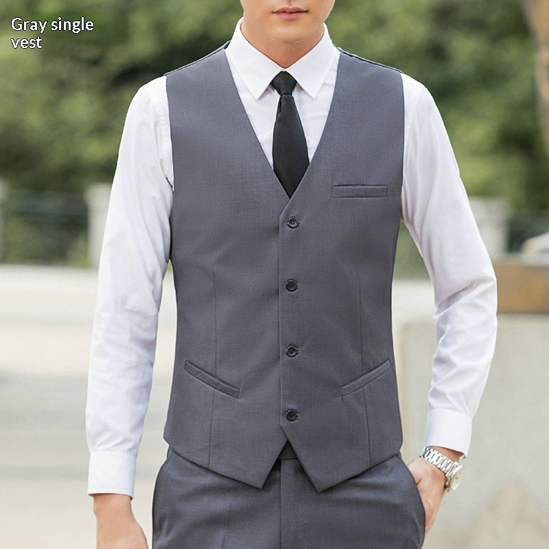 Mens Slim-Fit Vest Fashionable Casual Outerwear