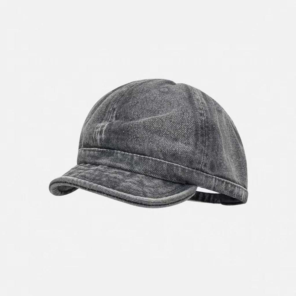 Japanese-style Retro Water-washed Gradient Brimmed Baseball Cap, Cool And Unique Glossy Board-aged Soft-top Baseball Cap With A Floppy Brim