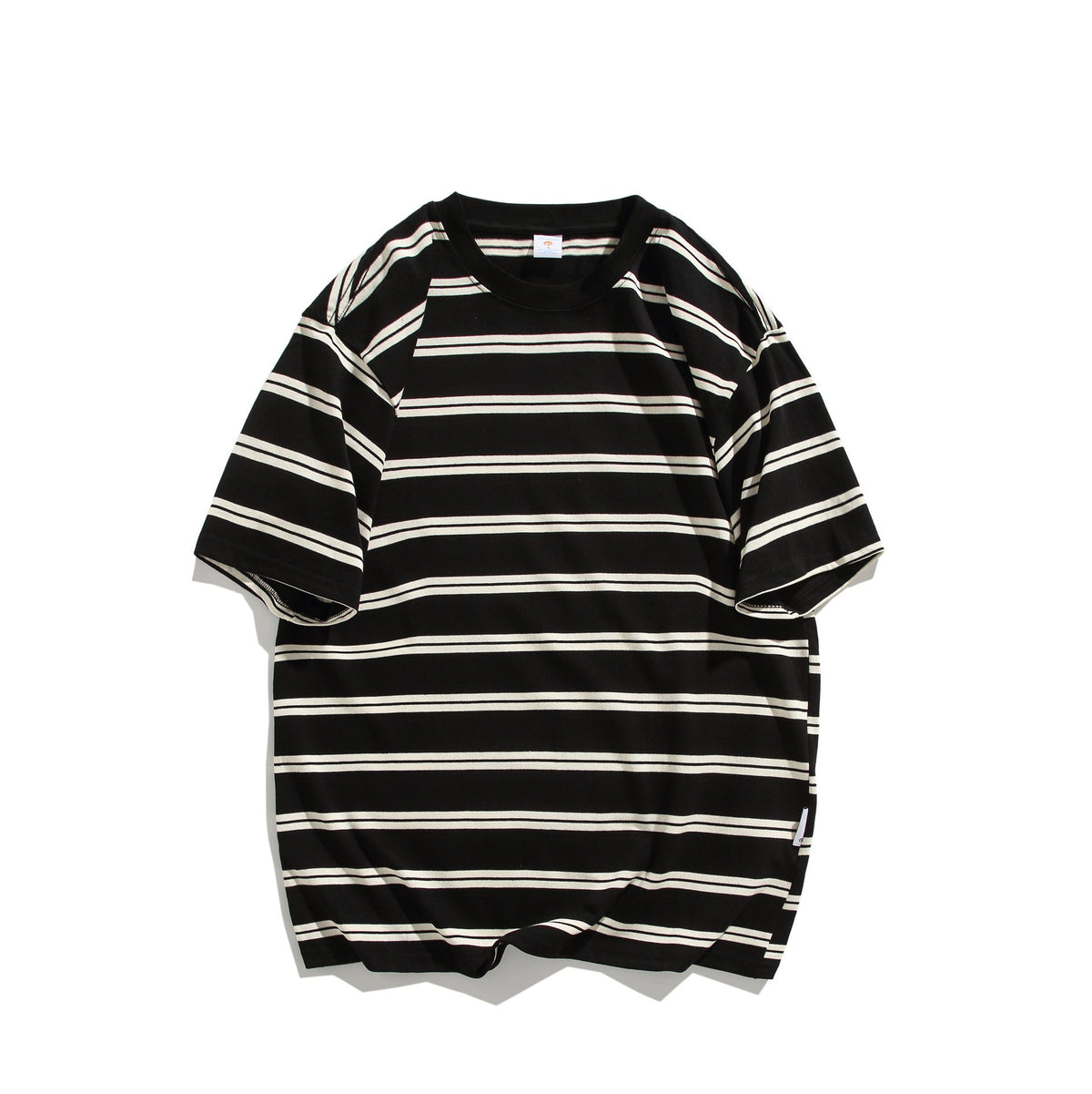 Summer Cotton Round Neck Short Sleeve Shirt