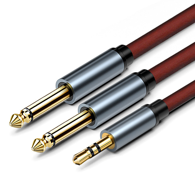 3.5 To 6.5 Audio Cable, Two-core One-to-two Male-to-male Computer Mobile Phone Mixer Power Amplifier Cable
