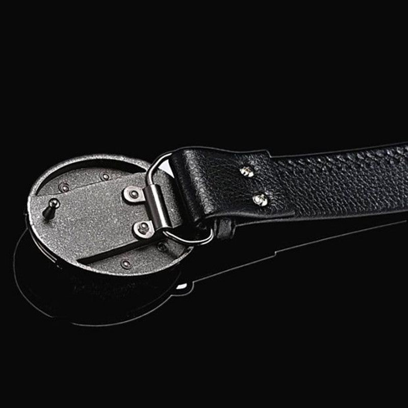 Smooth Buckle Self-defense Belt Knife Punk Buckle Head