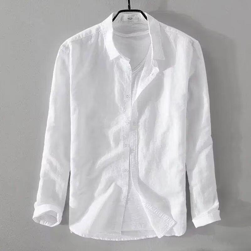 Mens Long Sleeve Casual Slim-fit Youth Style Japanese Style Simple And Breathable