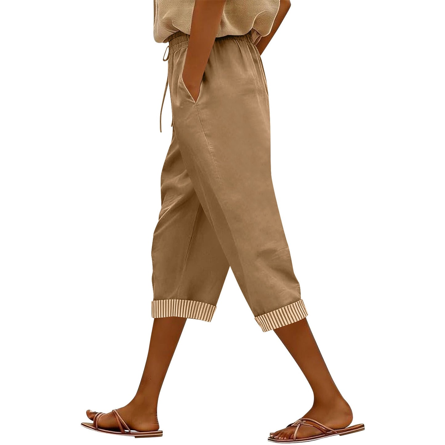 Summer New European And American Style Casual Cropped Pants