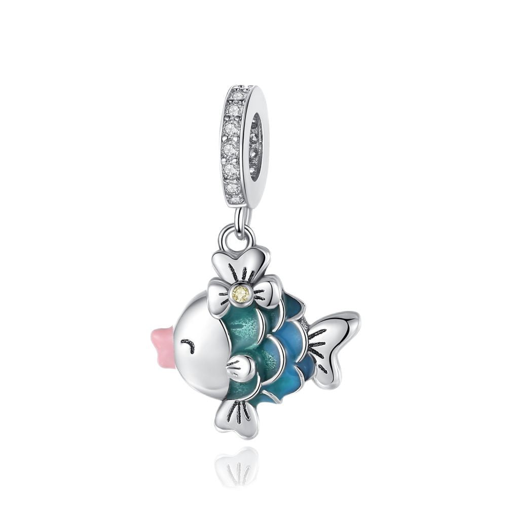 Personalized Copper-plated Silver Peacock Bracelet With Beaded Strands