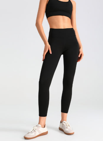 Mesh Side-pocket Stretchy Athletic Leggings