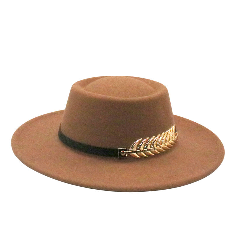 Retro AutumnWinter Wide-Brimmed Wool Jazz Hat