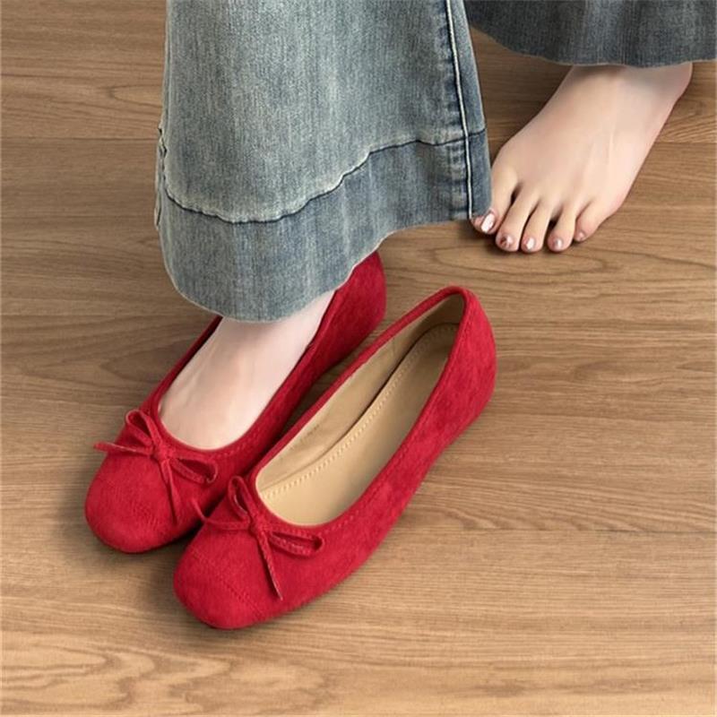 Women's Hidden Heel Ballet Flats - Comfortable Soft Sole Casual Walking Shoes for Daily Wear