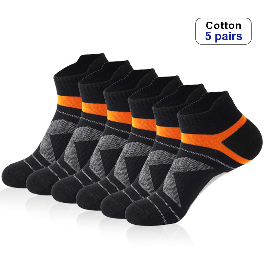 Short Cotton Socks Sweat-absorbent And Odor-resistant Mens Running Sport Socks