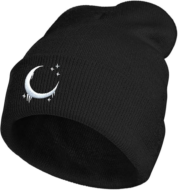 Amazon Embroidered Knitted Hat With Moon And Stars Design AutumnWinter Wool Hat