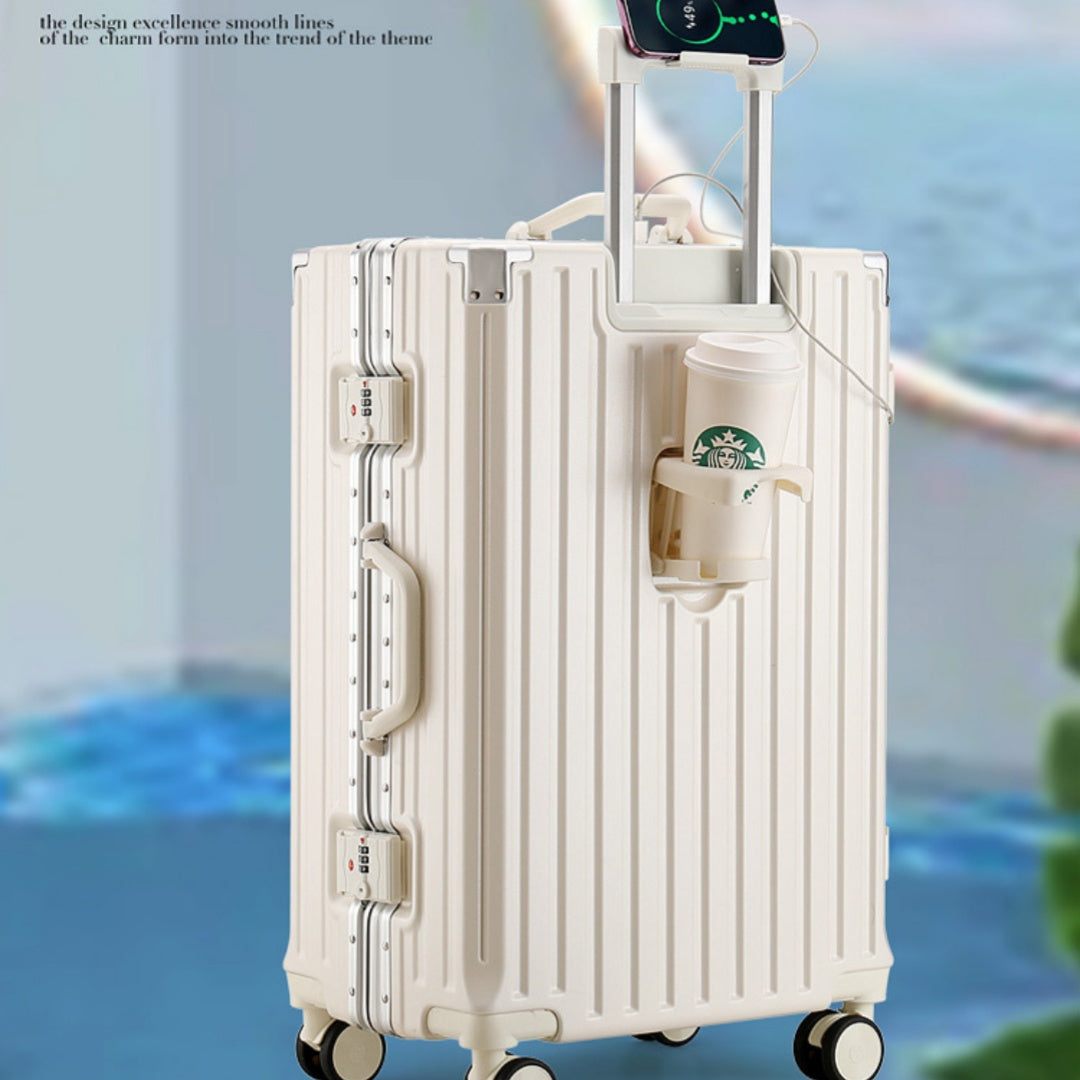 Large Capacity Travel Aluminum Frame Password Luggage