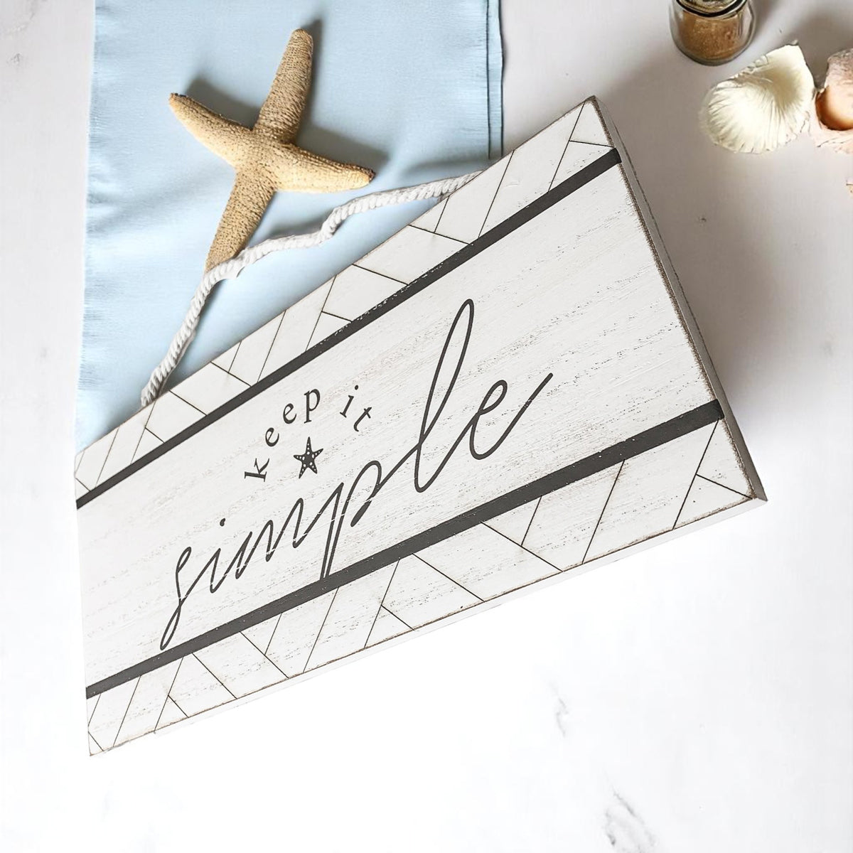 Keep It Simple Summer Schild 28x13cm Holz Strand Wanddeko Modern Coastal