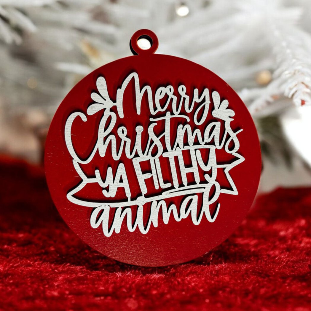 Décoration de Noël Joyeux Noël Sale Bête en Bois 3D 12 Couleurs
