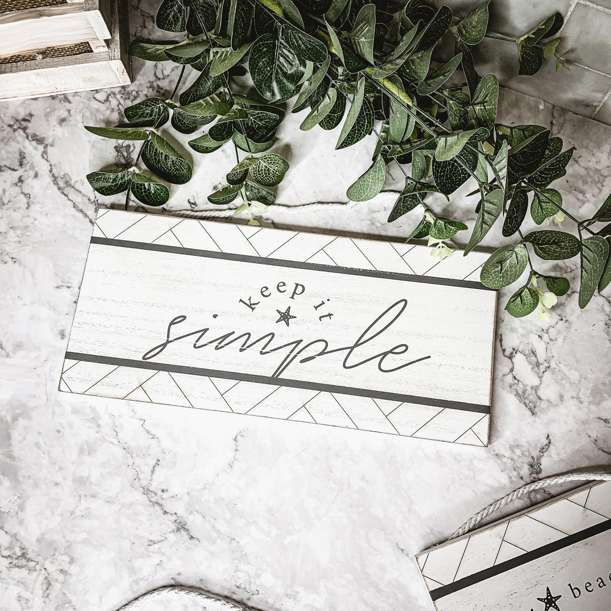 Keep It Simple Summer Schild 28x13cm Holz Strand Wanddeko Modern Coastal