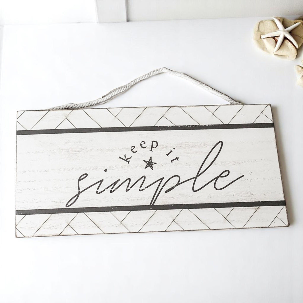 Keep It Simple Summer Schild 28x13cm Holz Strand Wanddeko Modern Coastal