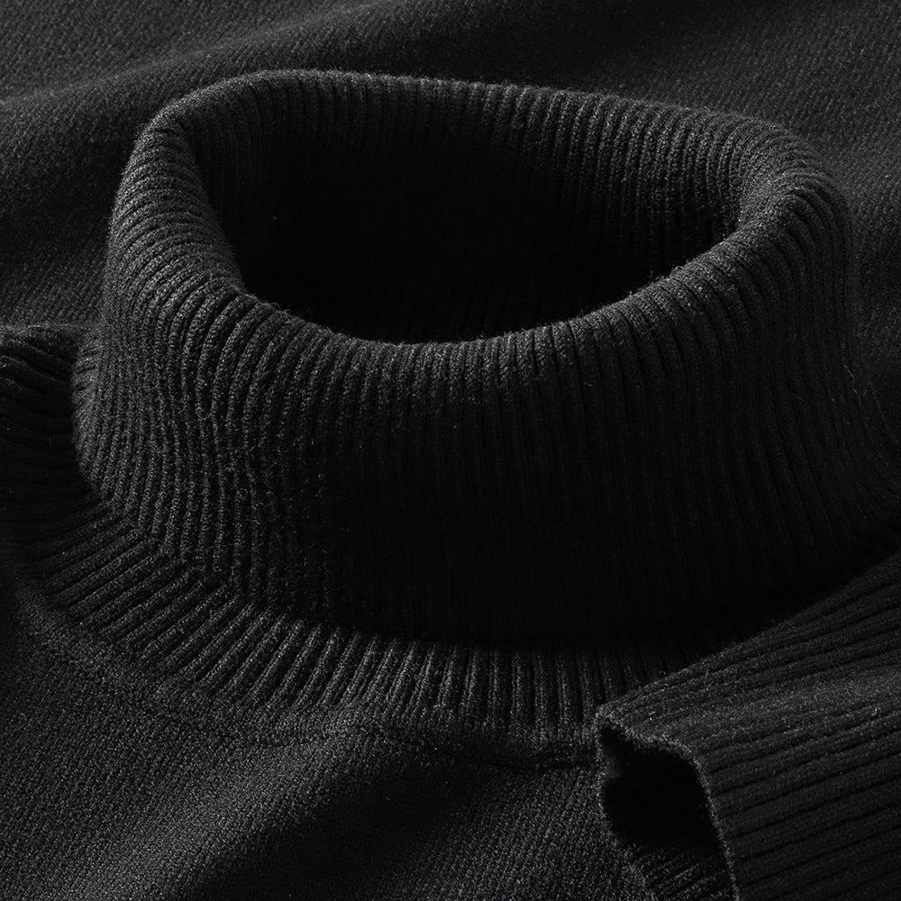 Mens Thermal Turtleneck Sweater For Layering Under Knitwear