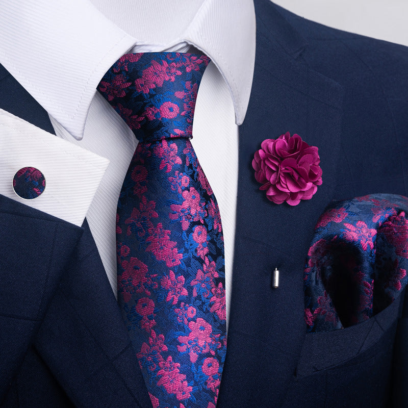 Men's Tie Suit Pocket Square Combo 8
