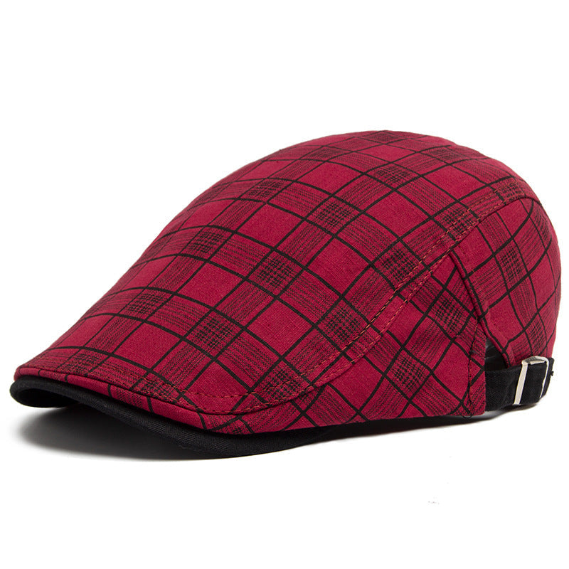 Mens Lightweight Summer Plaid Beret