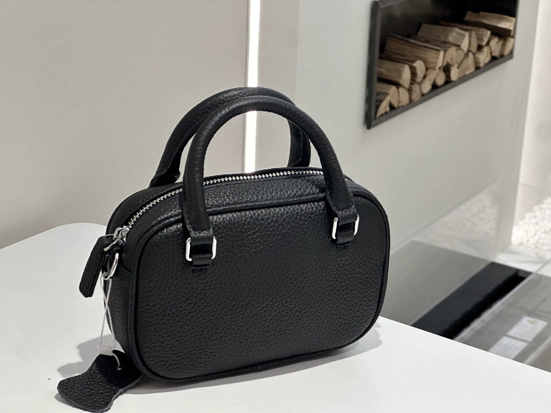 Light Luxury Women's Handbag, Stylish And Elegant Tote, Simple And Versatile, Top-layer Cowhide, Single Shoulder And Crossbody Bag, Mini Handbag