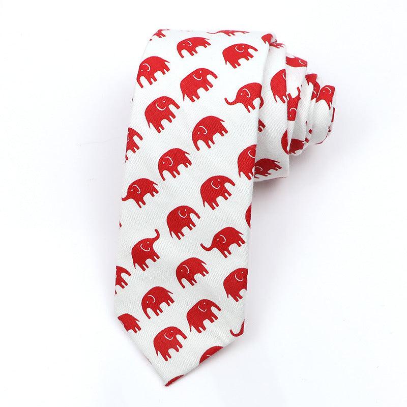 Korean Style Narrow Men's Clothing Cotton Tie