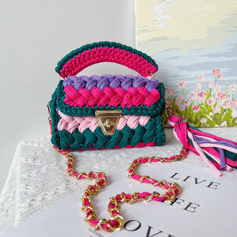 Handwoven Womens Tote Bag Minimalist Style