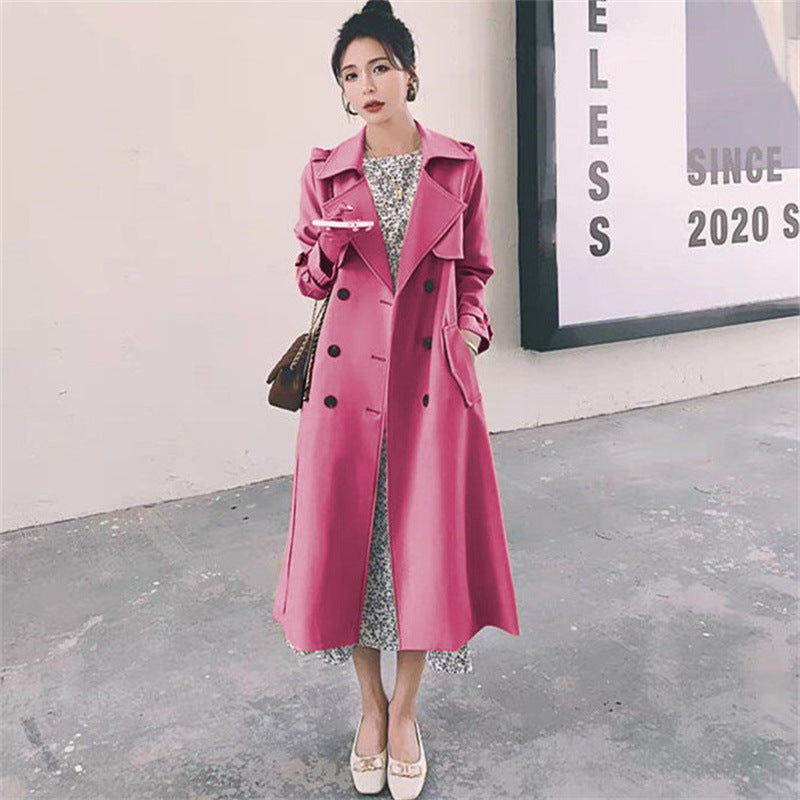 British-style Trendy Khaki Trench Coat