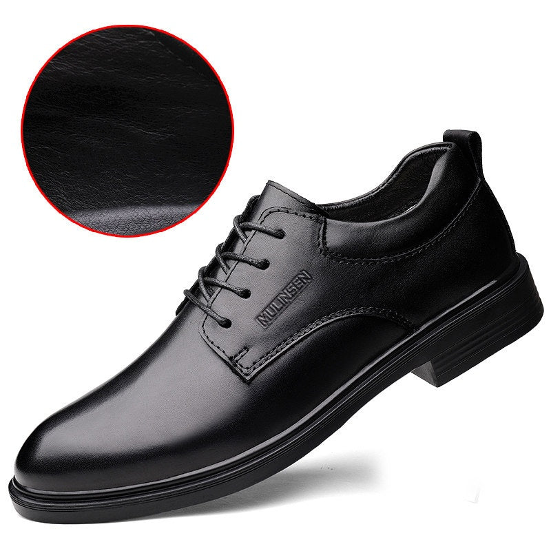 Mulin Sen Summer Leather Formal Shoes In Extra-Large Sizes