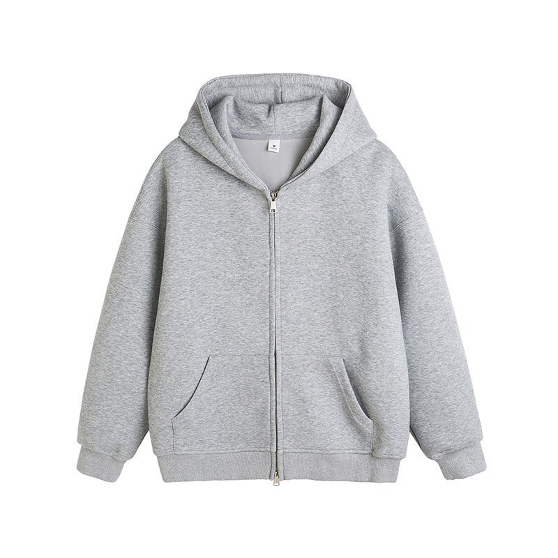 Fashionable Hooded Cardigan Layered Sweatshirt Mens Trendy Hoodie