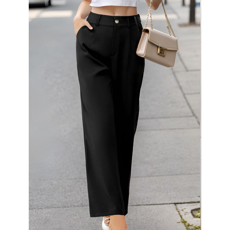 Elegant Womens Suit Pants With Pockets