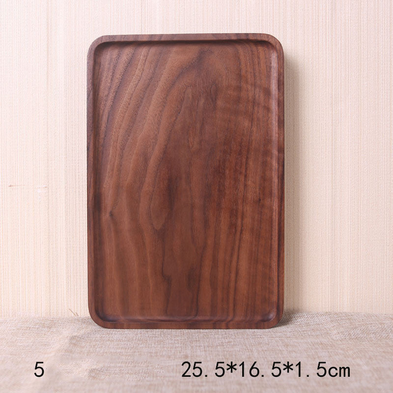 Japanese Style Black Walnut Rectangular Dinner Plate