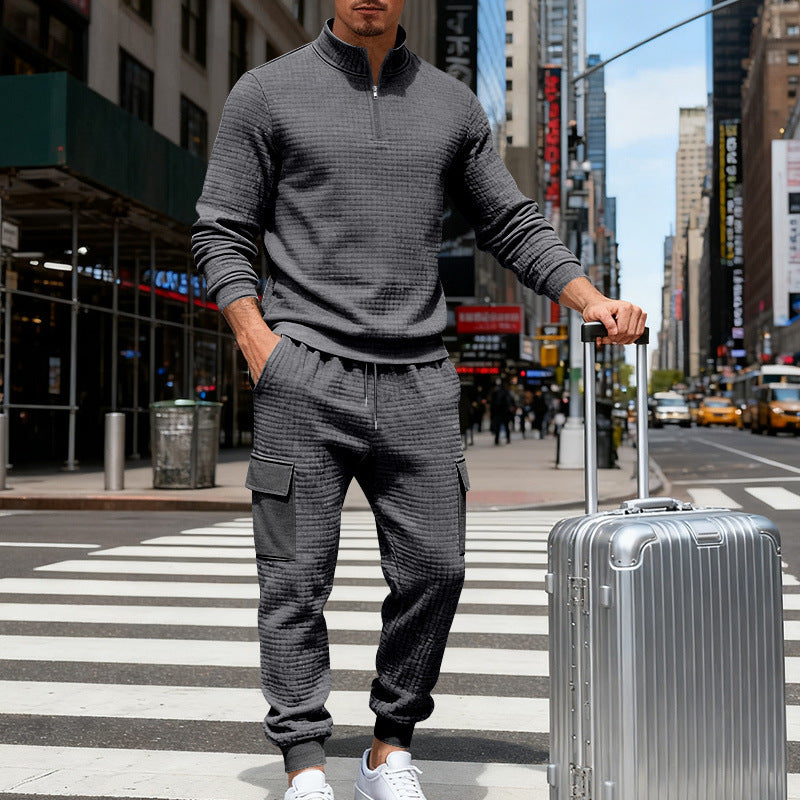 Mens Loose-Fit Casual Workwear Sports Suit