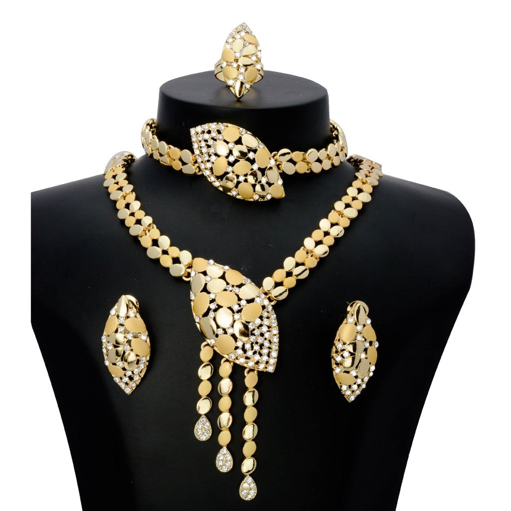 Dazzling Starry Night Cheetah Gemstone Necklace