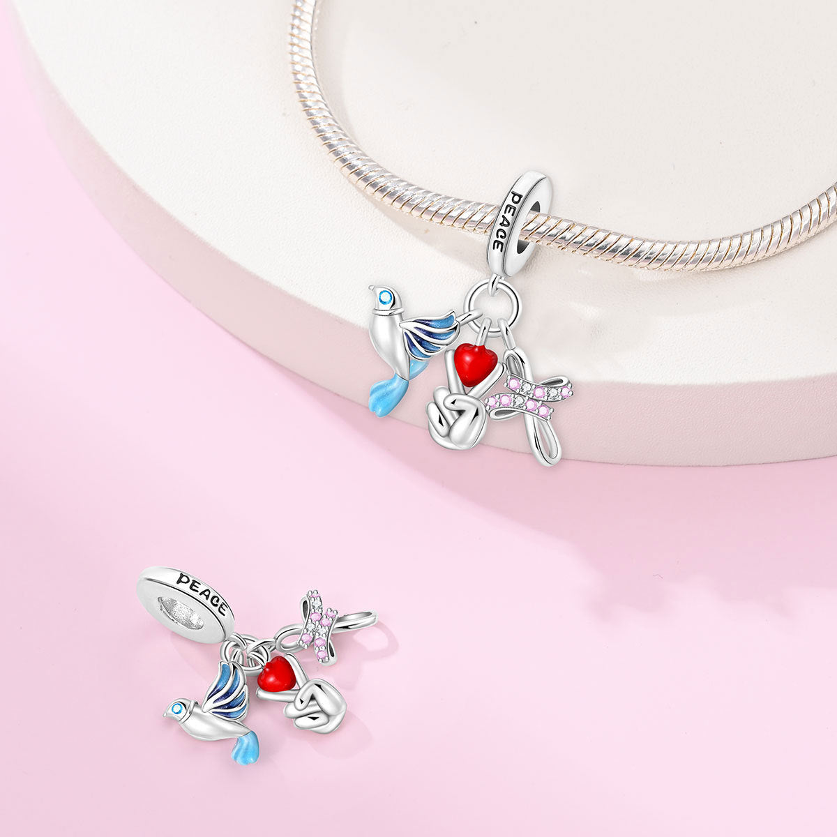 Pendant Bracelet DIY Protective Heart-shaped Bead Jewelry Accessories