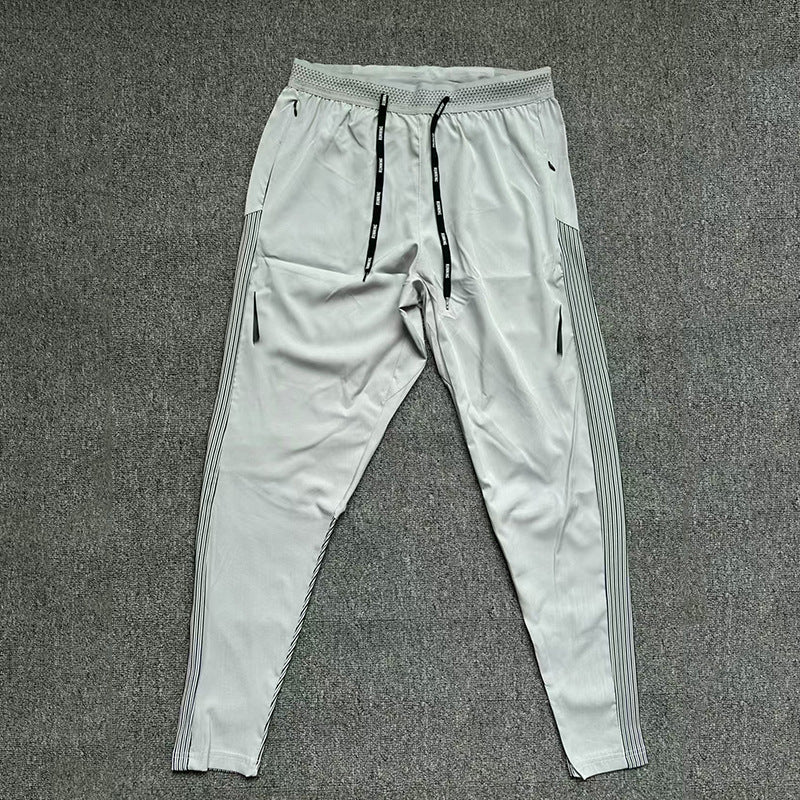 Sports Training Leggings With Long Spliced Panels Quick-drying Fabric Ultra-energetic For Outdoor Activities
