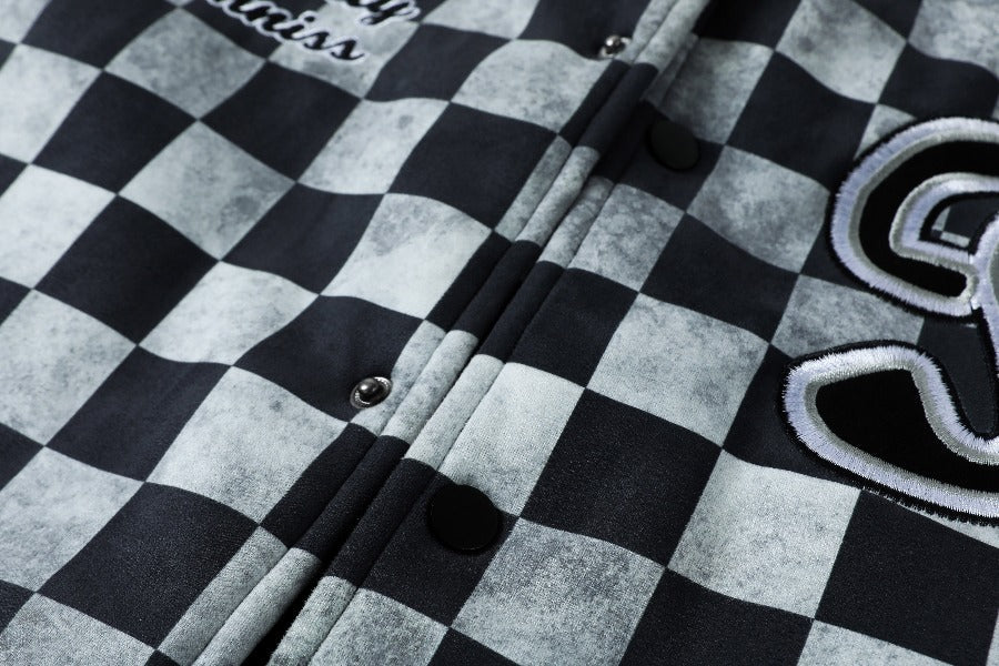 Blouson bomber à carreaux pour l'hiver