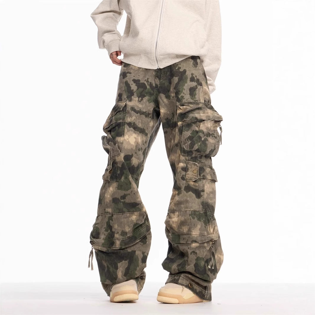 Heavy-duty Camouflage Loose-fit Trousers