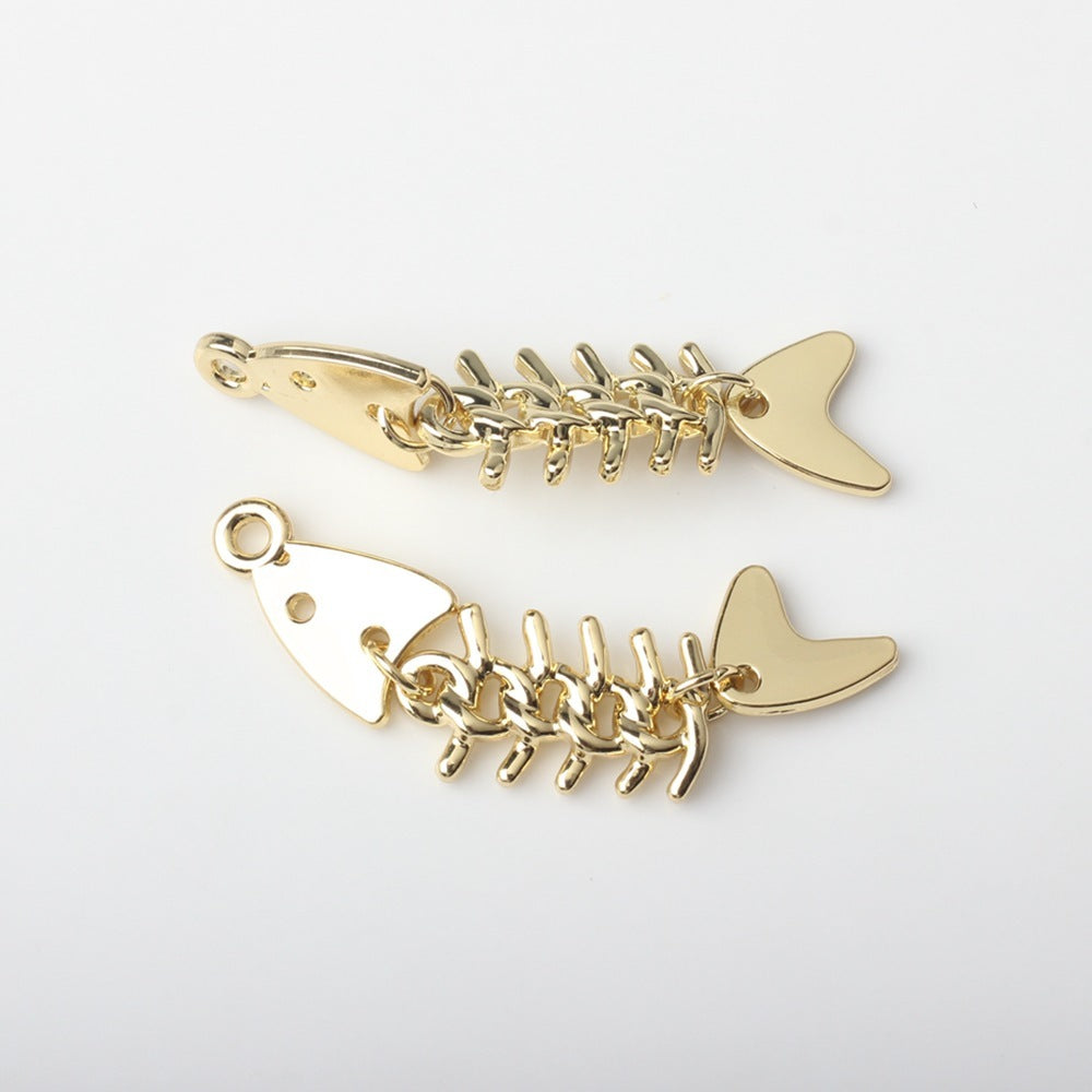 Alloy Fishbone Pendant for DIY Jewelry