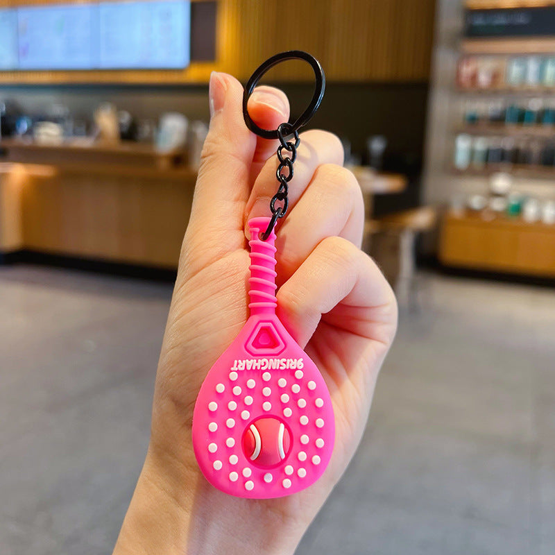 Creative Tennis Racket Sports Keychain Pendant