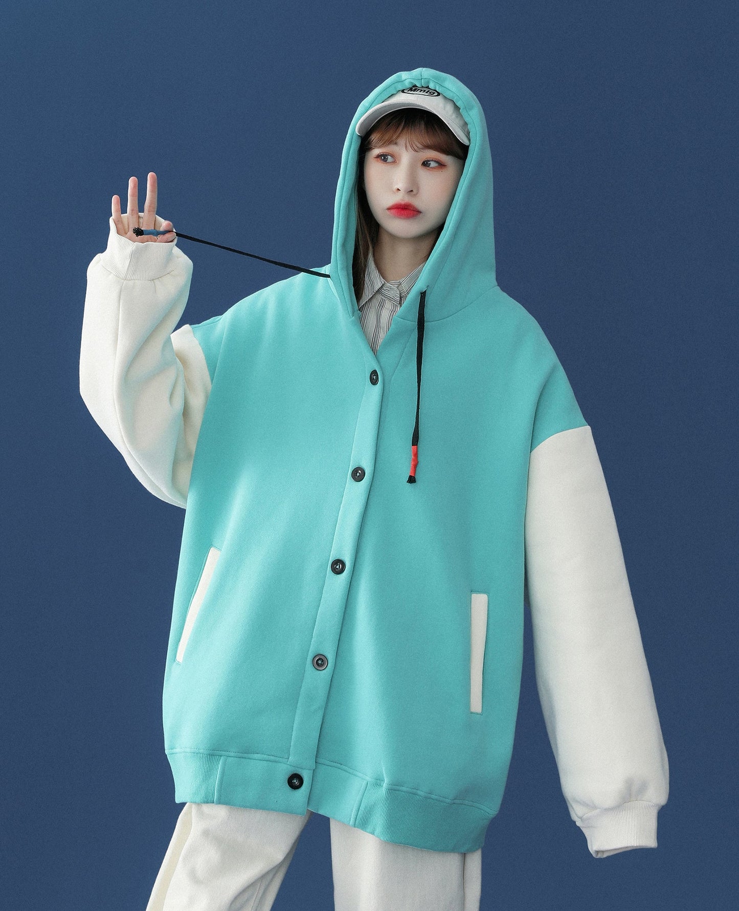 Veste décontractée patchwork 1104 pour femme