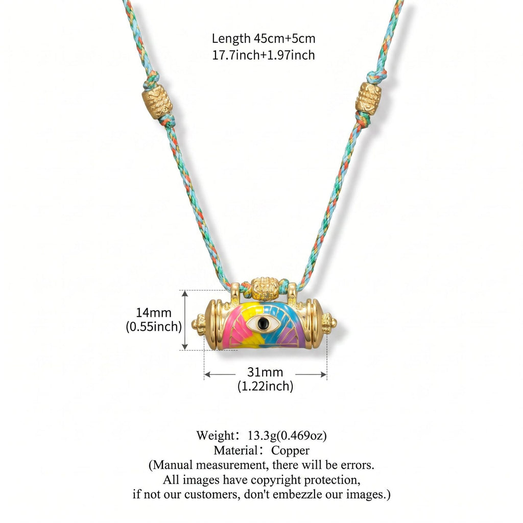 Evil Eye Kaleidoscope Necklace Clavicle Chain