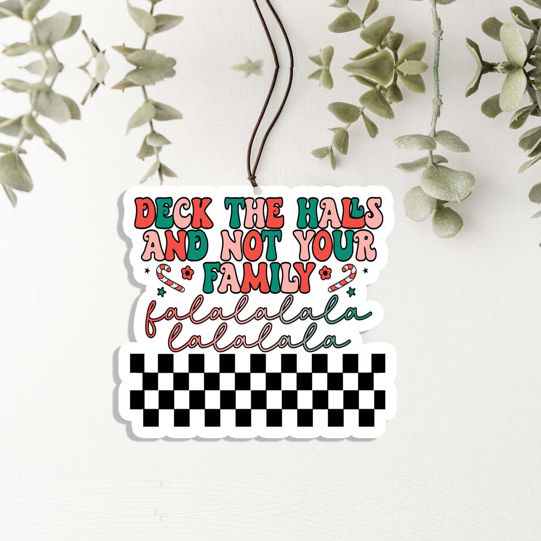 Assainisseur d'air suspendu Deck The Halls Pack de décoration de Noël parfumée pour voiture, maison et bureau