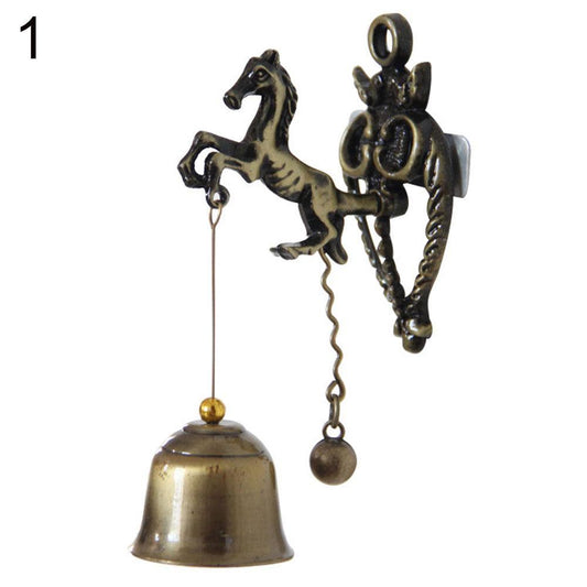 Decorative Shopkeeper Bells Antique/Vintage Horse Elephant Owl Shaped Bell Good Luck Doorbell Halloween Hanging Door Decor Room Decoration Gift Gifts For Office Entrance Front Porch Door Dinner Bell Garden Home Dinner Bells