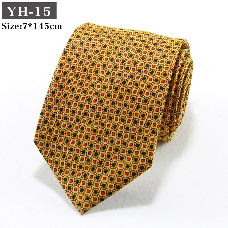 Korean-style Retro Hong Kong style Floral Casual Tie
