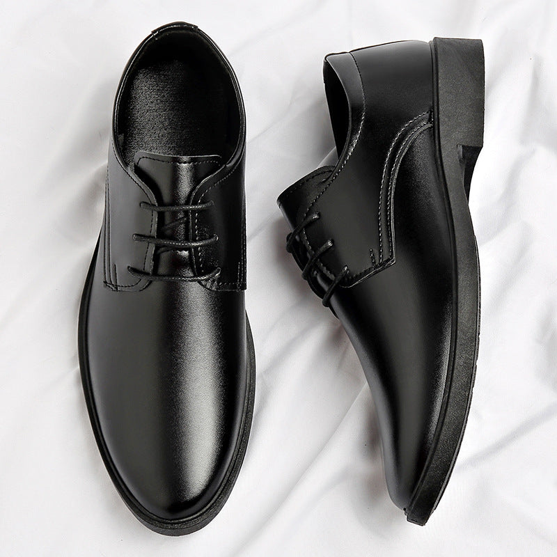 Soft Leather Soft Bottom Youth British Style Casual Formal Wear Leather Shoes