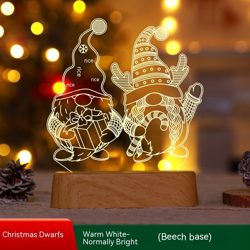 3D Christmas LED Night Light Acrylic Gift Decor