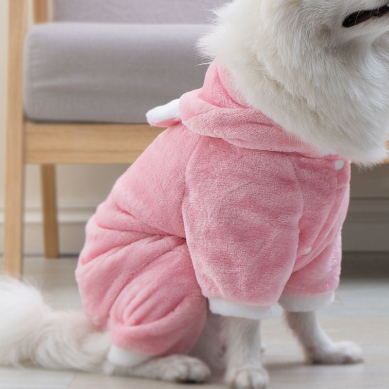 Fleece-lined Thermal Coral Fleece Pig Pet Costume Cat Clothes Small Dog