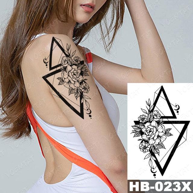 Different Stylish Waterproof Temporary Tattoo Sticker Heart Knife Angel Makeup Tattoos For Women Men