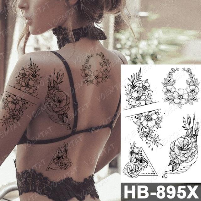 Different Stylish Waterproof Temporary Tattoo Sticker Heart Knife Angel Makeup Tattoos For Women Men