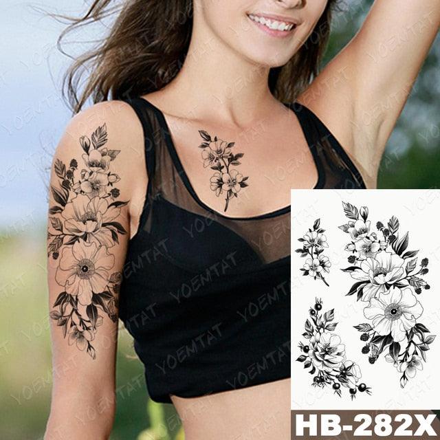 Different Stylish Waterproof Temporary Tattoo Sticker Heart Knife Angel Makeup Tattoos For Women Men
